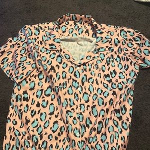 Cheetah Button Up